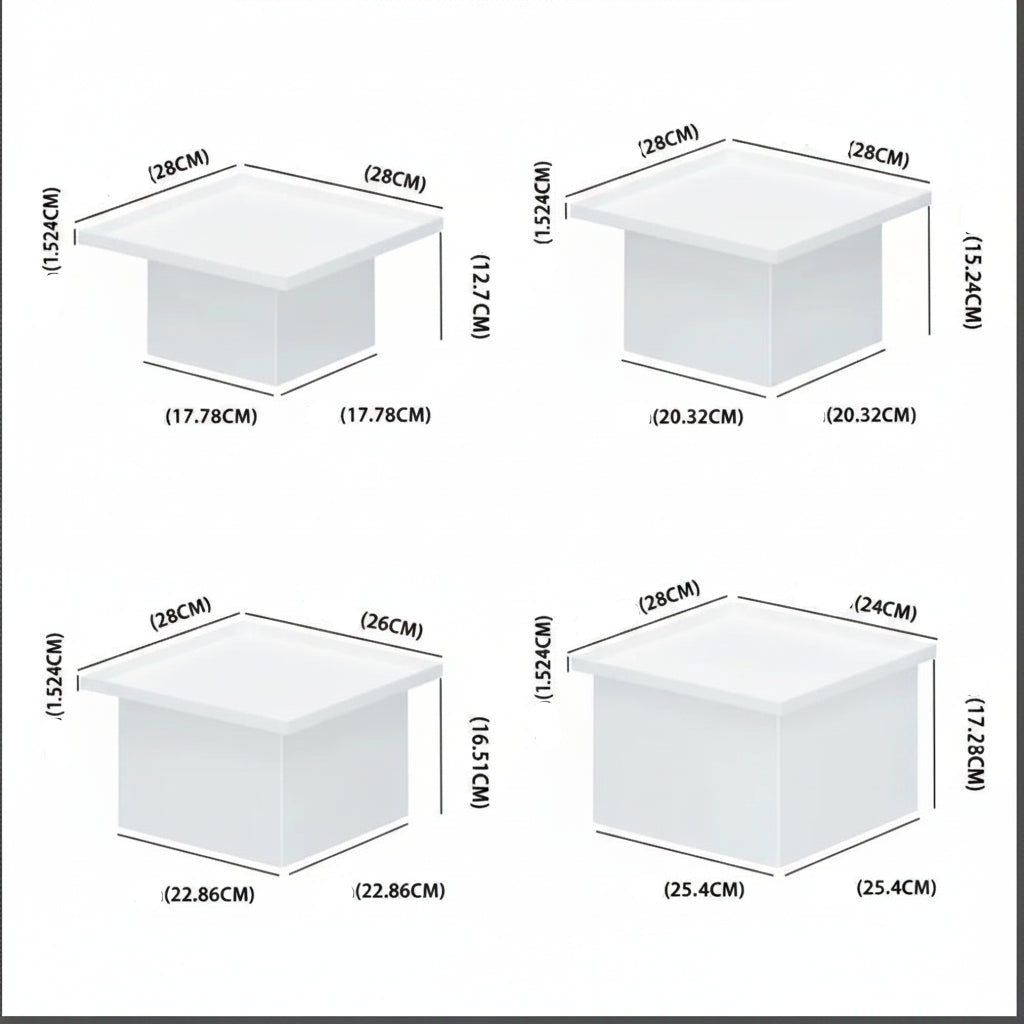 Cubes Acrylique Mariage Blanc