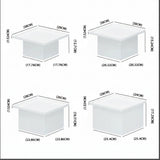 Cubes Acrylique Mariage Blanc – présentoir buffet mariage chic