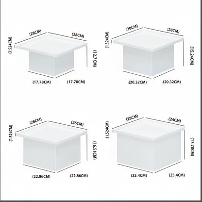 Cubes Acrylique Mariage Blanc