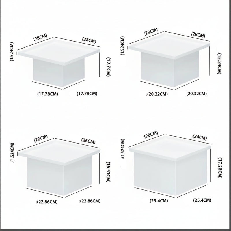 Cubes Acrylique Mariage Blanc – présentoir buffet mariage chic