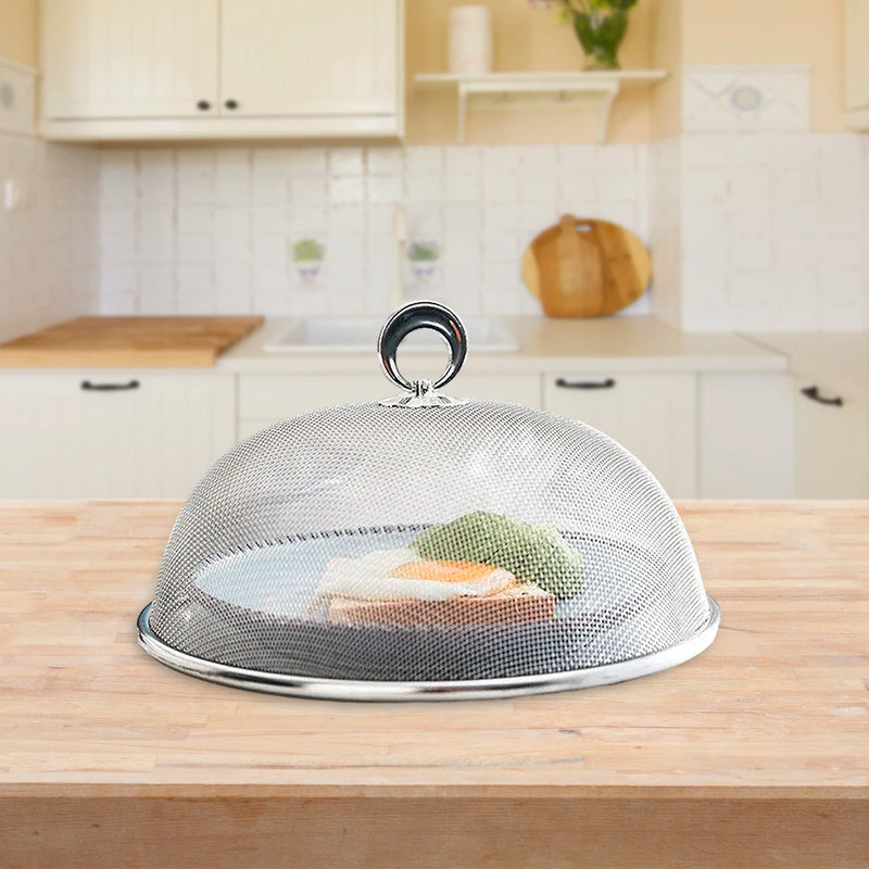 Tienda de campaña para comida de acero inoxidable, domo para alimentos duradero, reutilizable y versátil, cubierta de alimentos para comer en la playa, el parque o de camping