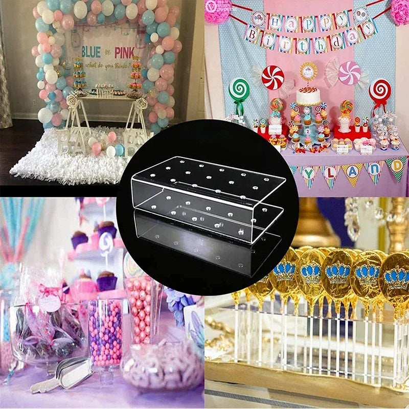 Présentoir Cake Pop Acrylique Transparent Buffet