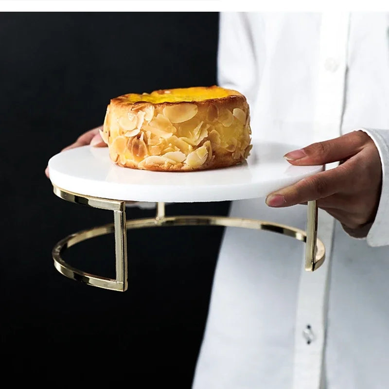 Plateau Marbre Blanc Dessert Buffet