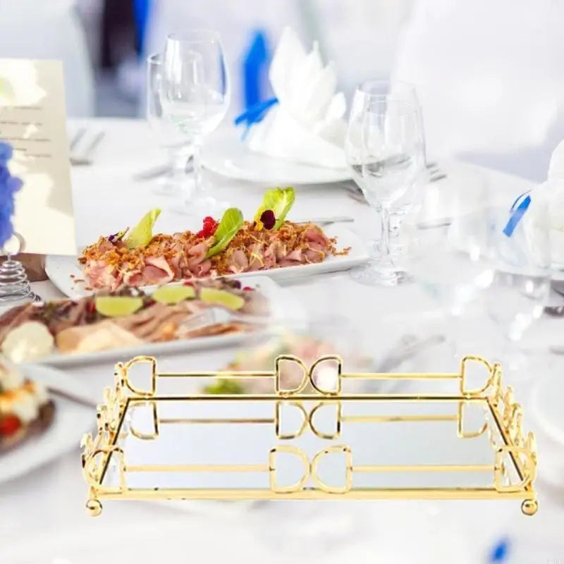 Plateau Miroir Doré Présentation