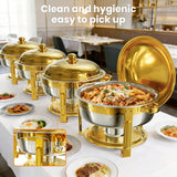 Chauffe-Plat Buffet Inox 6.5QT Rond Traiteur – décoration table réception élégante