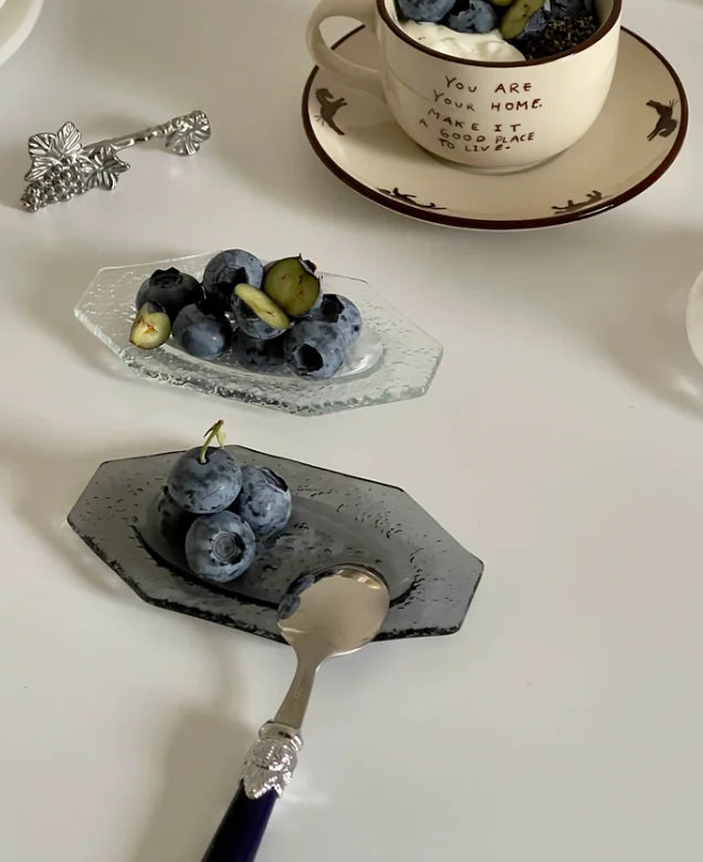 Assiette de Présentation Verre Octogonale Mini