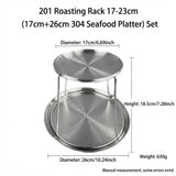 Support Plateau Buffet Inox Réglable Pro