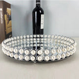 Plateau Verre Perles Mariage Gâteau
