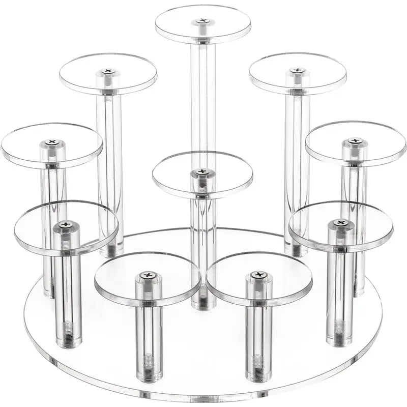 Présentoir Acrylique Rond 10 Étages Cupcake Buffet