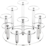 Présentoir Acrylique Rond 10 Étages Cupcake Buffet – ambiance mariage romantique et raffinée