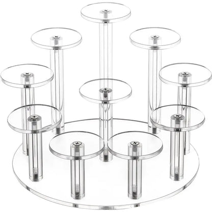 Présentoir Acrylique Rond 10 Étages Cupcake Buffet