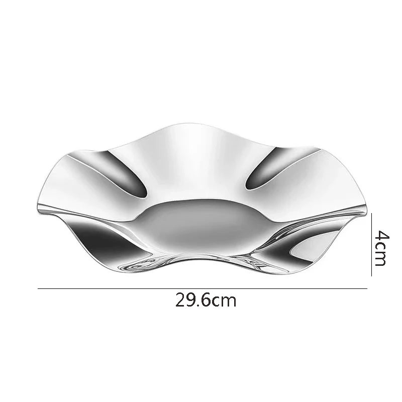 Plateau de Service Inox Ondulé Miroir