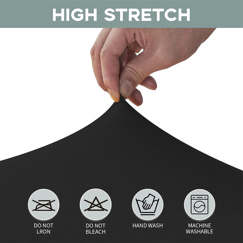 Mantel de licra ajustado, lavable y resistente a las arrugas, funda elástica rectangular para mesas de patio, ideal para eventos, bodas y fiestas