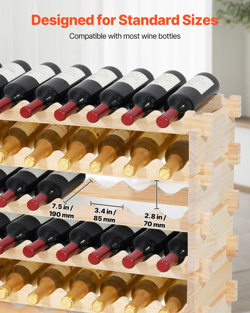 Présentoir Bouteilles Bois 8 Niveaux