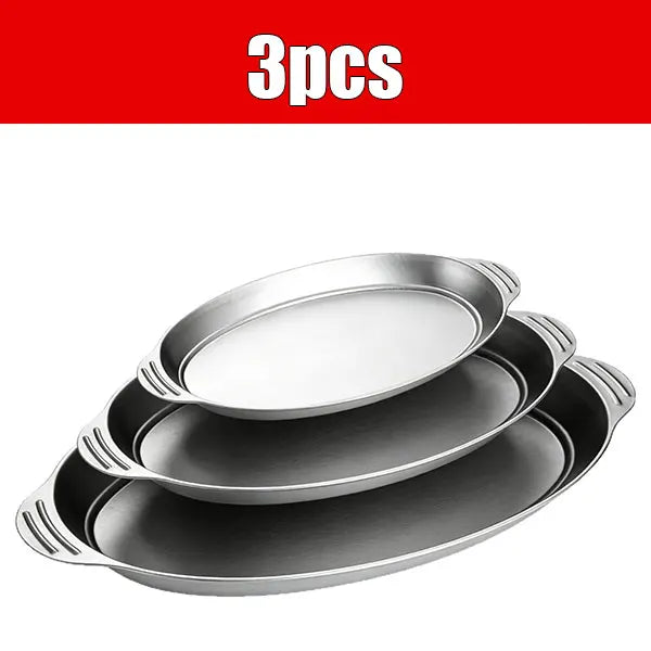 Plateau Inox Ovale Buffet Pro