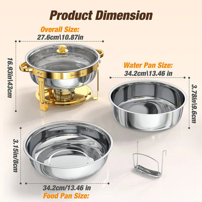 Chauffe-Plat Inox 6.5QT Buffet Traiteur Événement