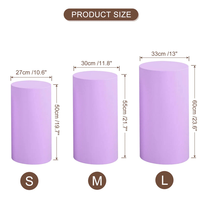 Funda elástica para pedestal de 3/5 piezas, cubierta para cilindro, funda de licra para soporte de cilindro para decoración de cumpleaños y bodas