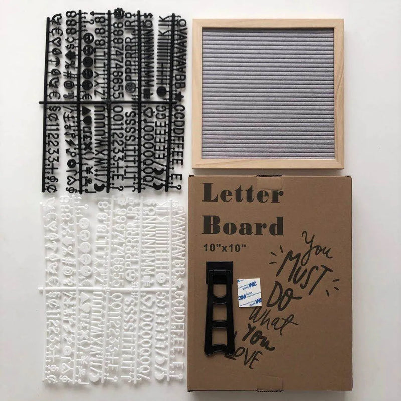 Tablero de letras de fieltro y madera, letrero de alfabeto para decoración de pared del hogar, tablero de mensajes estilo Ins