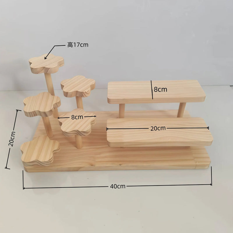 Présentoir Bois Multi-Niveaux Pâtisserie