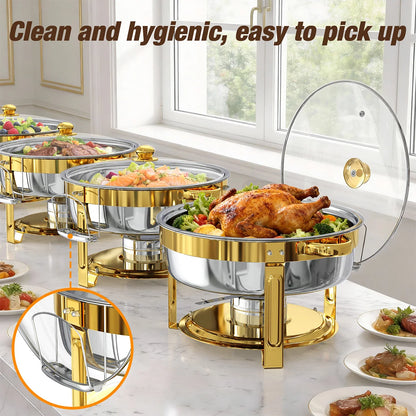 Chauffe-Plat Inox 6.5QT Buffet Traiteur Événement
