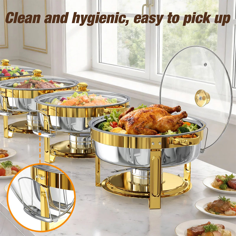 Chauffe-Plat Inox 6.5QT Buffet Traiteur Événement – présentation buffet anniversaire et baptême