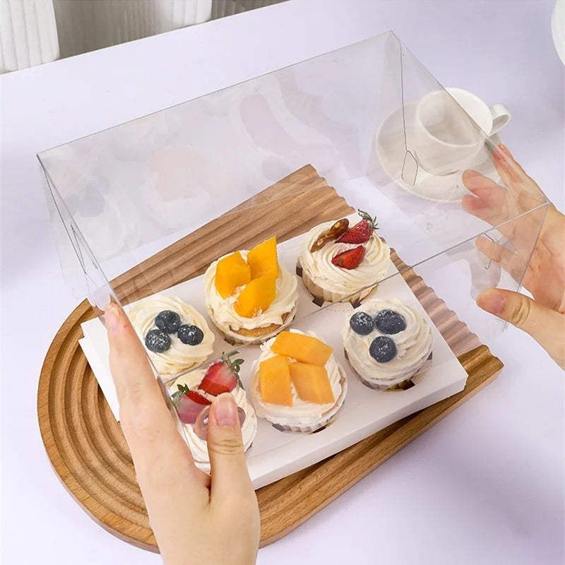 Boîtes Cupcake Transparentes Pâtisserie Traiteur