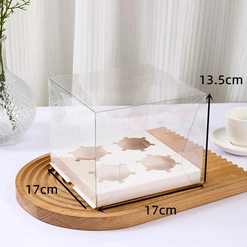 Boîtes Cupcake Transparentes Pâtisserie Traiteur
