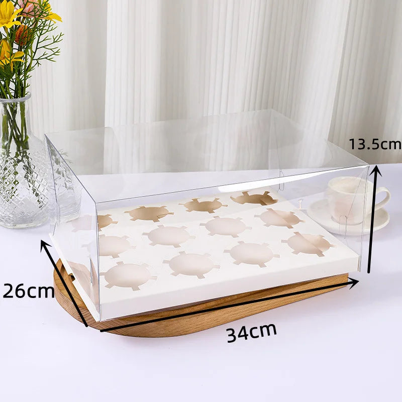 Boîtes Cupcake Transparentes Pâtisserie Traiteur