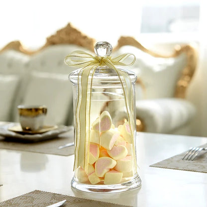 Bocal Verre Transparent Bonbons Décoratif