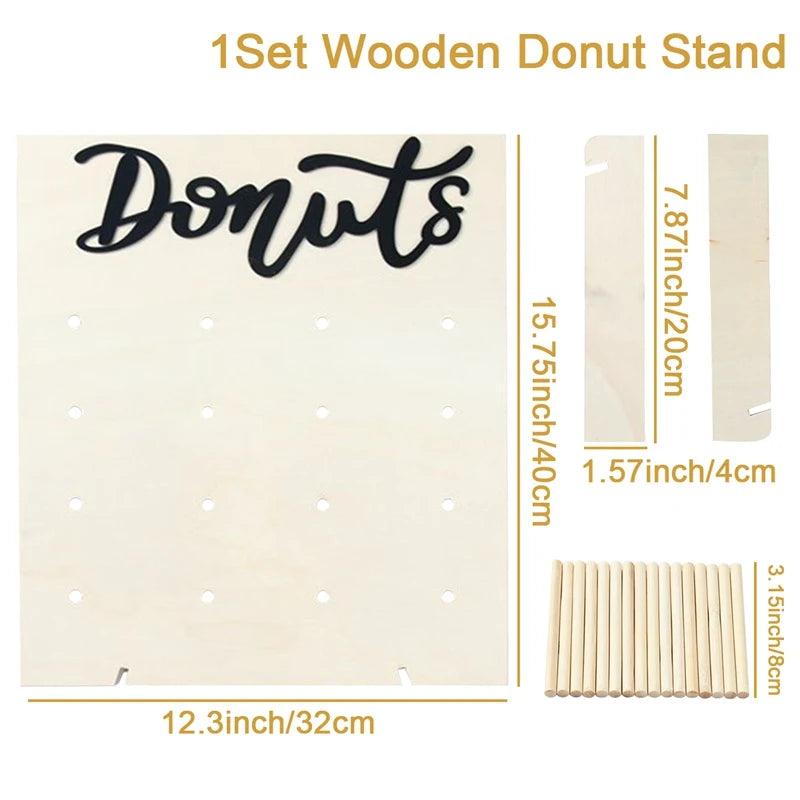 Présentoir Donuts Mariage Bois