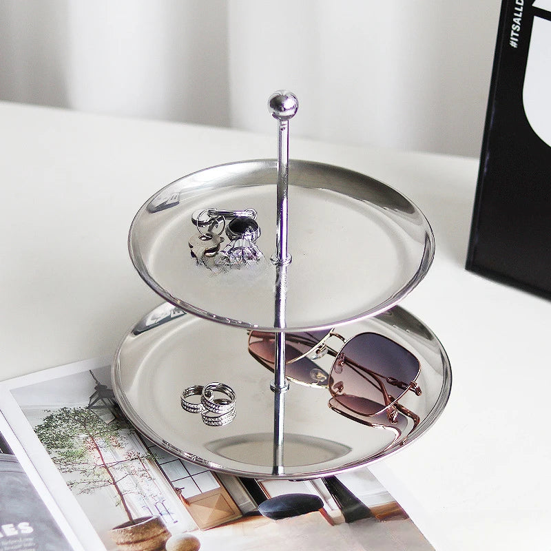 Présentoir Buffet Inox Multi-Niveaux