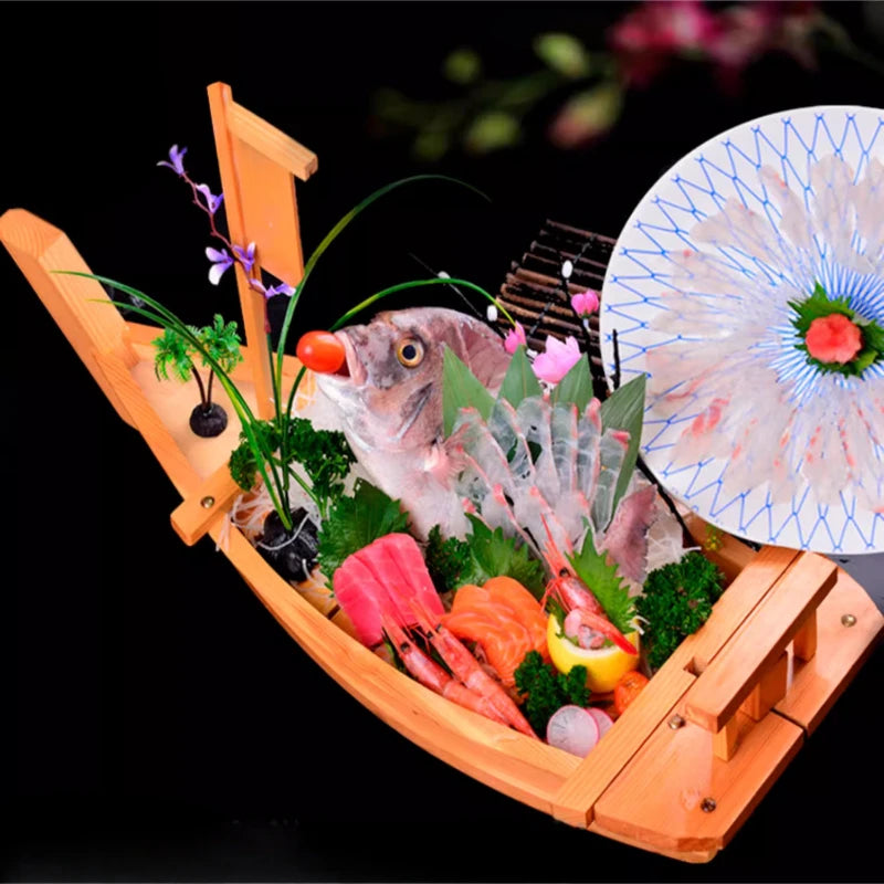 Bateau Sushi Bois Artisanal Pro