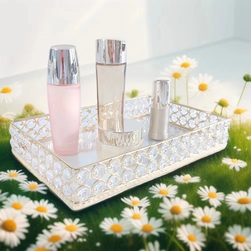 Présentoir Gâteau Miroir Doré et Argenté