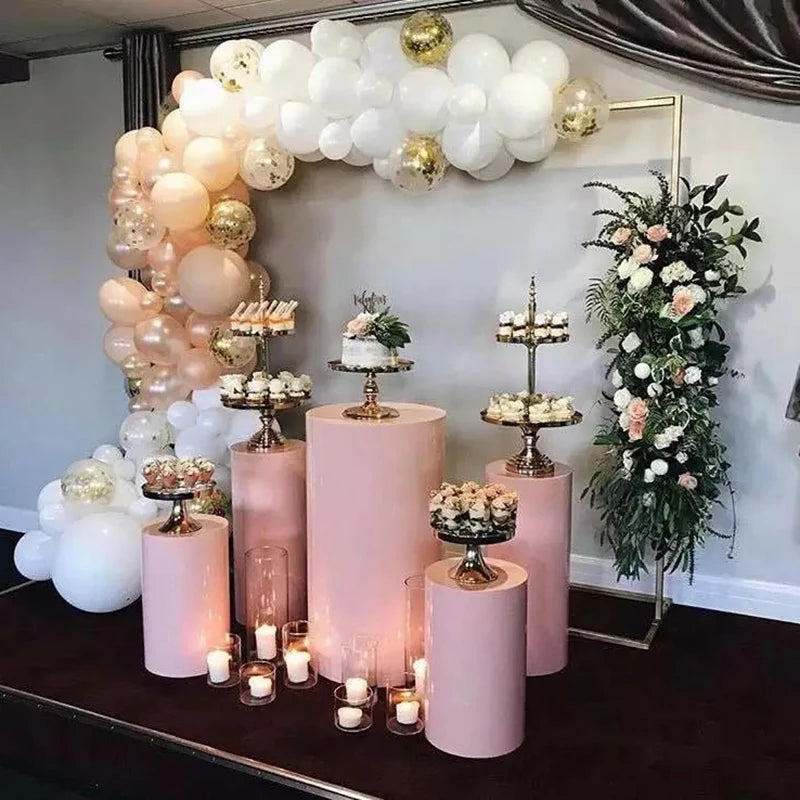 Présentoir Piédestal Blanc Mariage Événement