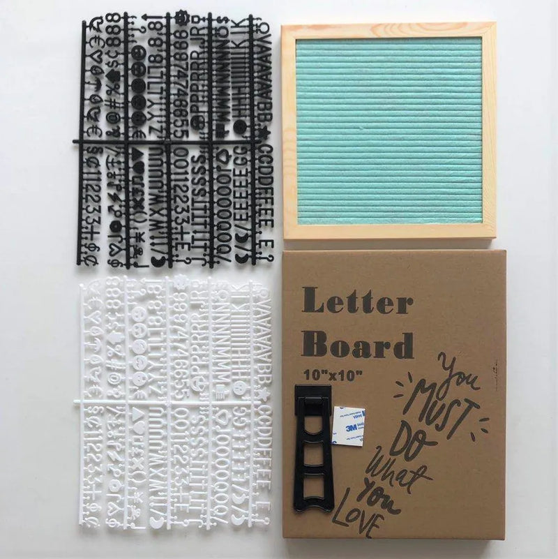 Tablero de letras de fieltro y madera, letrero de alfabeto para decoración de pared del hogar, tablero de mensajes estilo Ins