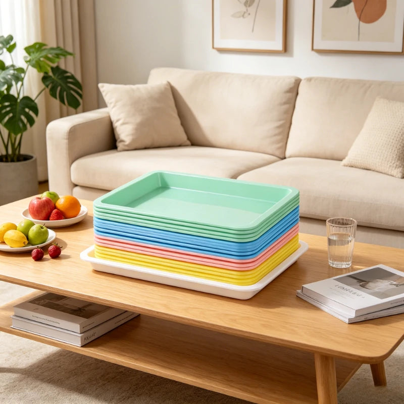 Plateau de Service Plastique Lot de 6