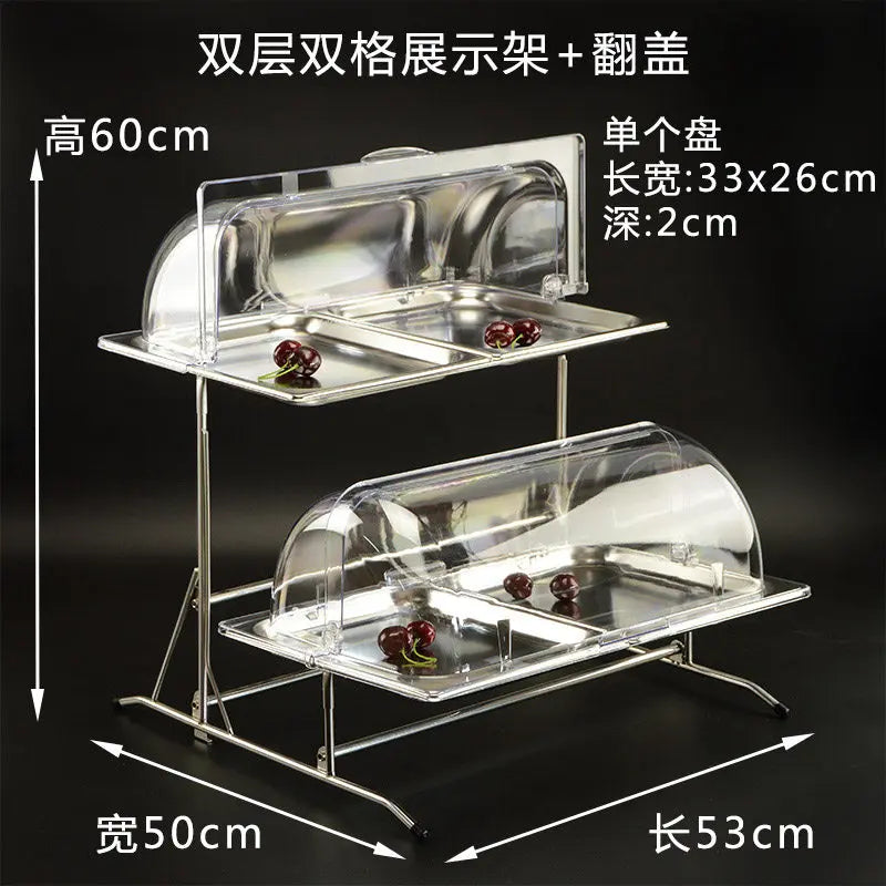 Présentoir Buffet Inox Multi-Compartiments Hôtel