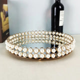 Plateau Verre Perles Mariage Gâteau