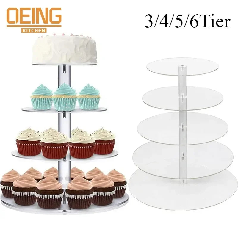 Présentoir Cupcakes Acrylique Multi-Niveaux Mariage