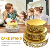 Présentoir Gâteau Rond Métal Mariage Buffet – agencement table de réception festive