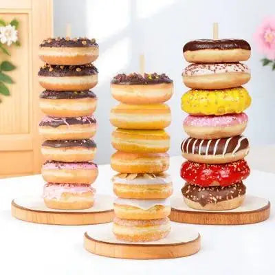 Lot 3 Présentoirs Donuts Bois
