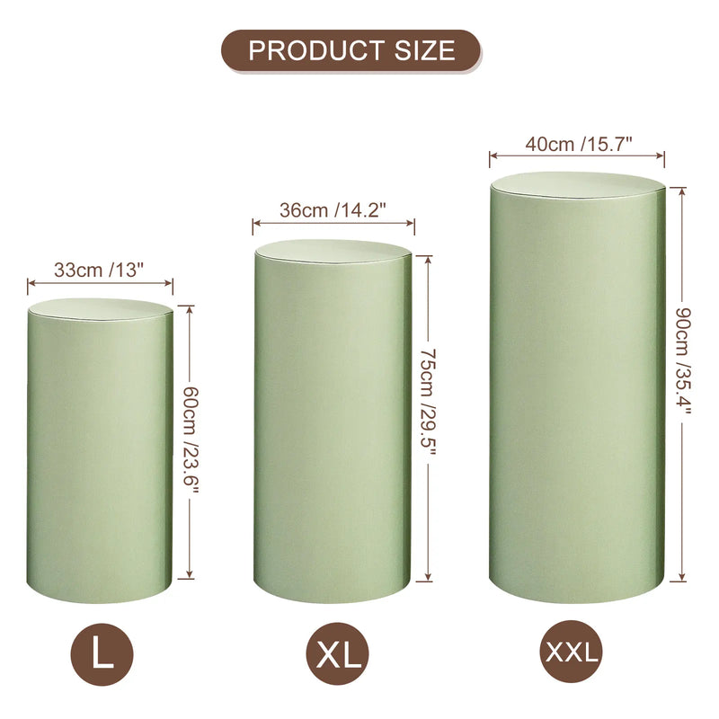 Funda elástica para pedestal de 3/5 piezas, cubierta para cilindro, funda de licra para soporte de cilindro para decoración de cumpleaños y bodas