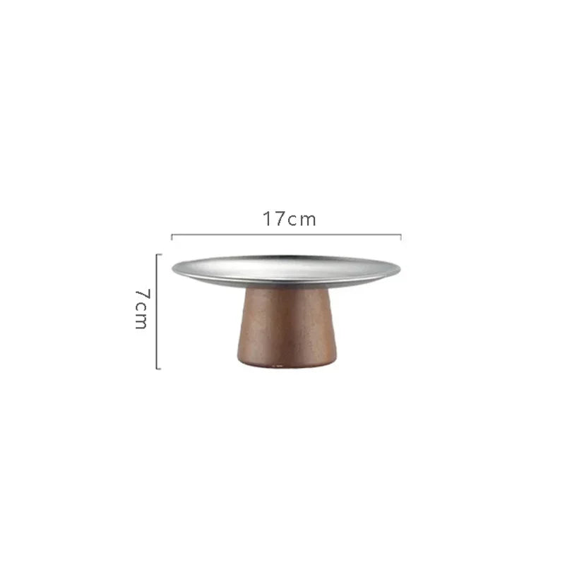 Plateau Buffet Compartimenté Inox et Bois