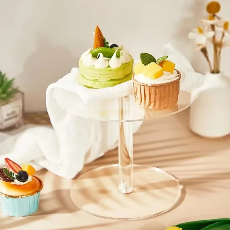 Présentoir Gâteau Rond Acrylique Transparent