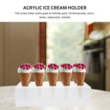 Présentoir Cornets Glace Acrylique 10 Trous