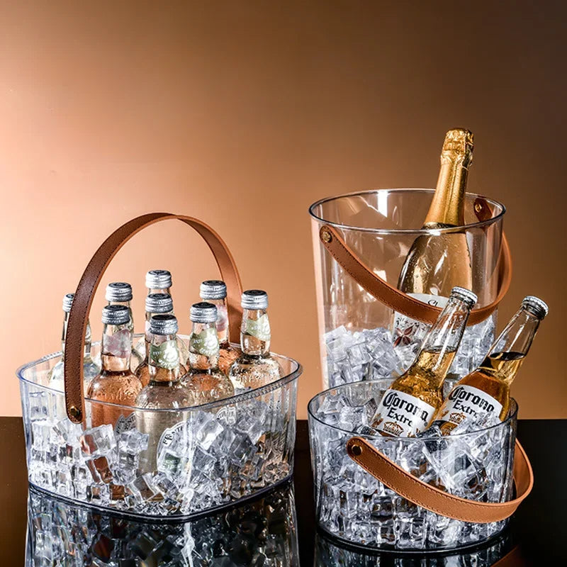 Seau à Glace Transparent Bar Portable