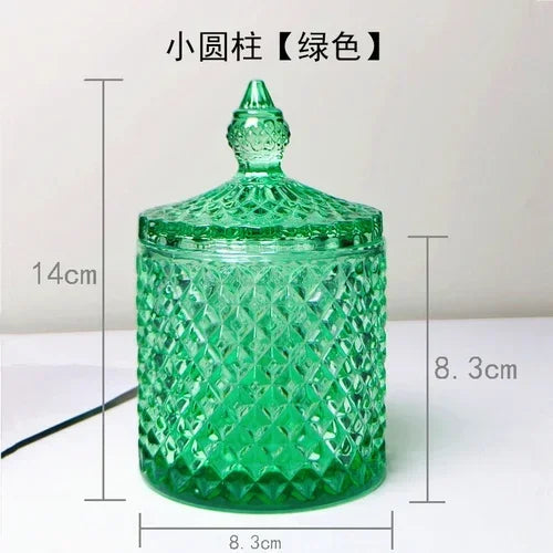 Copa de cristal para dulces, estilo europeo creativo con tapa, tarro para dulces, bandeja, cubo para dulces, tarro de almacenamiento, decoración creativa para sala de estar