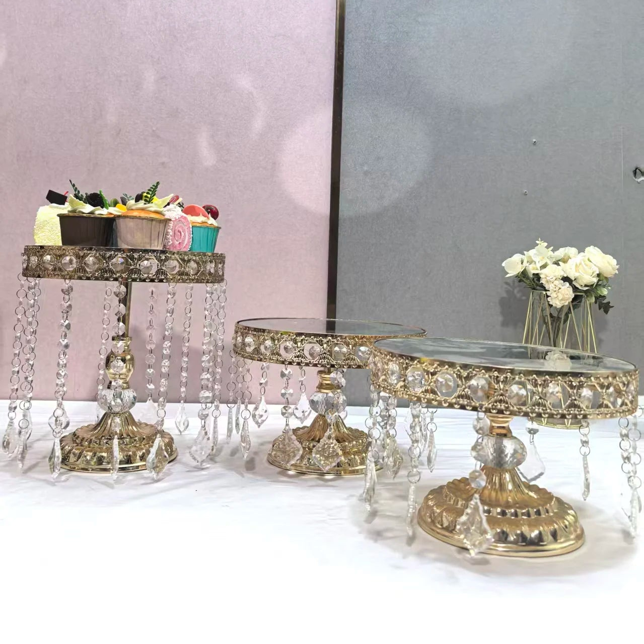 Présentoirs Cristal Cylindriques Lot