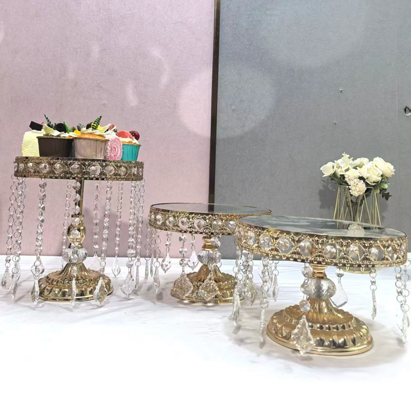 Présentoirs Cristal Cylindriques Lot – accessoire buffet de réception luxueux