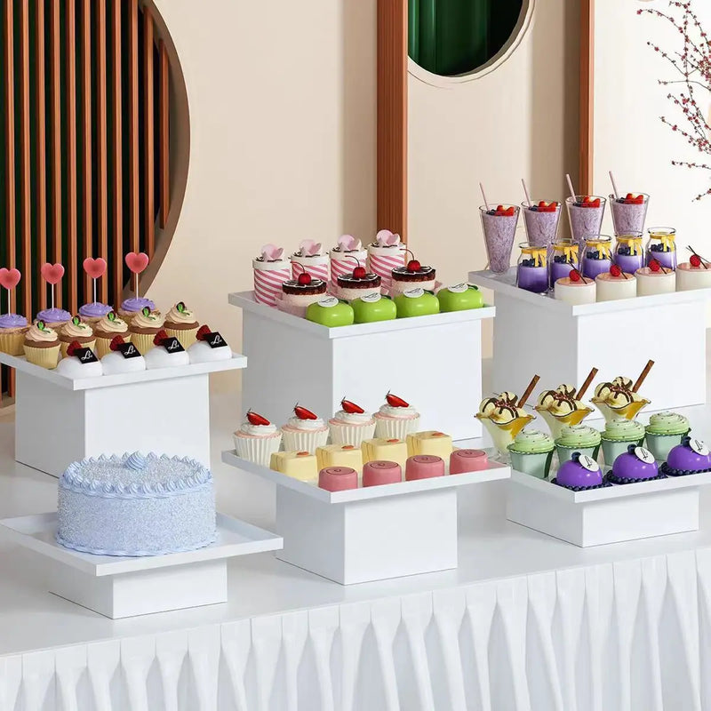 Cube de Présentation Buffet Blanc